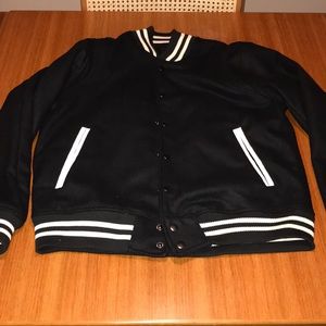 Richie Varsity Jacket, Black, Men’s size medium